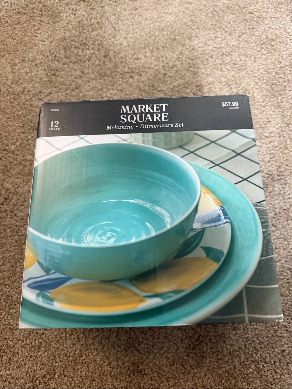 Teal Melamine Dinnerware Set - 12 Pieces